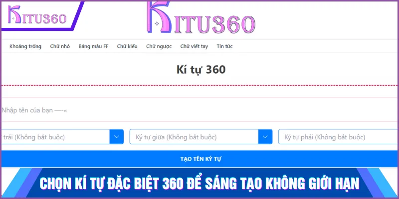 Chọn Kí Tự Đặc Biệt 360 để sáng tạo không giới hạn