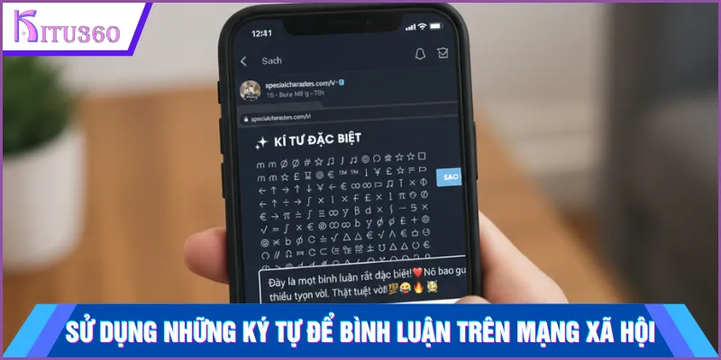 Sử dụng những ký tự để bình luận trên mạng xã hội