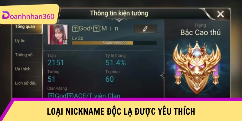 Cac Loai Nickname Hot Trong Lien Quan