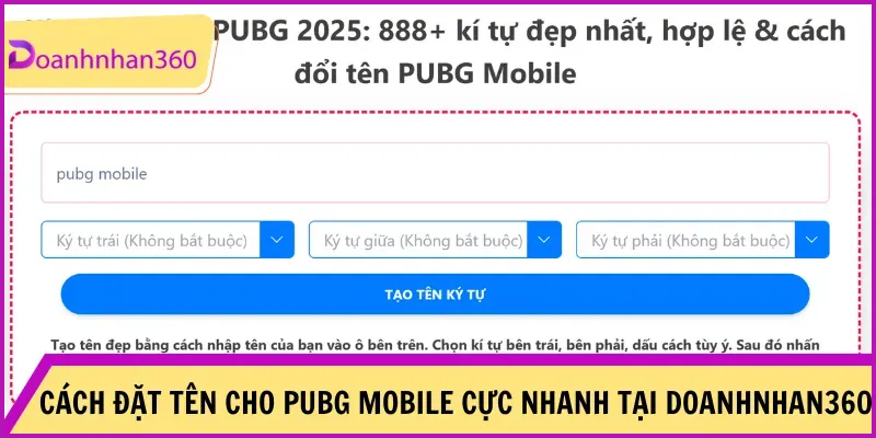 Cach Dat Ten Cho Pubg Mobile
