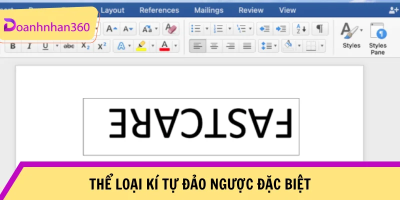 Dang Ki Tu Dac Biet Chu Nguoc Doc Dao