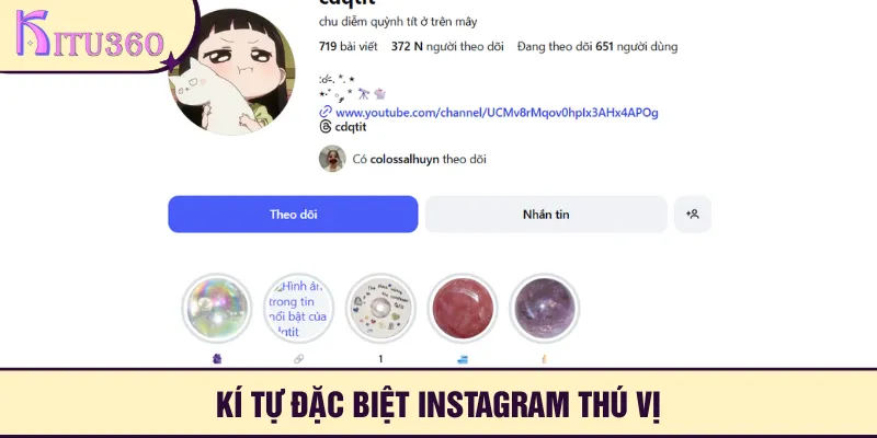 Kí tự đặc biệt Instagram thú vị