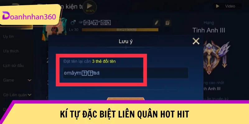 Ki Tu Dac Biet Lien Quan Doc Dao