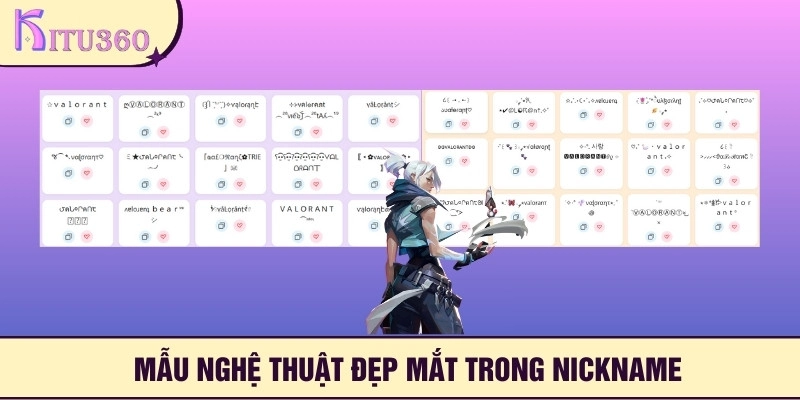 Mẫu nghệ thuật đẹp mắt trong nickname