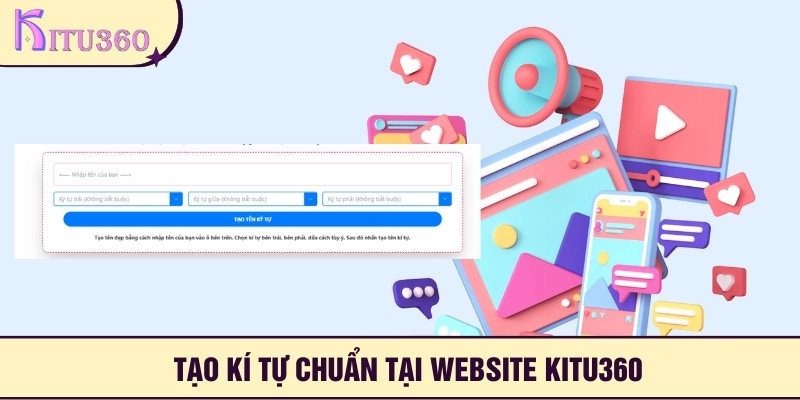 Tạo kí tự chuẩn tại website