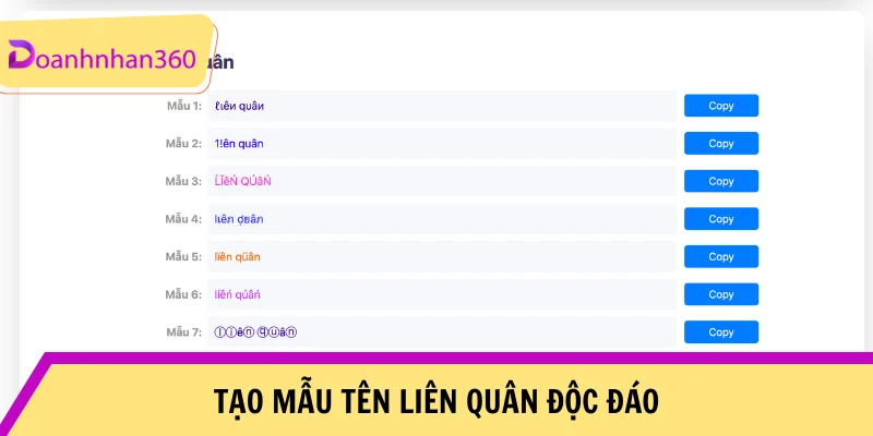 Tao Mau Ten Lien Quan Moi Tren Doanhnhan360