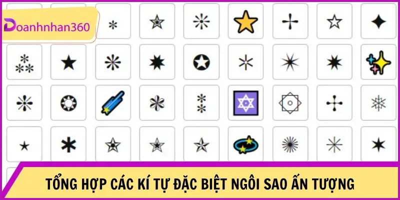 Tong Hop Ki Tu Dac Biet Ngoi Sao