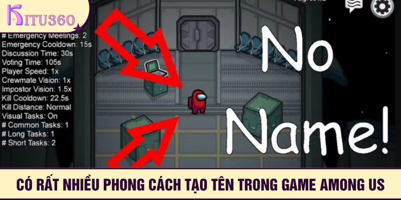 Đa dạng phong cách tạo tên trong Among Us
