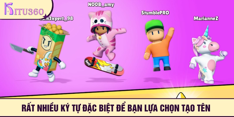 Vô số ký tự thú vị để bạn lựa chọn tạo tên